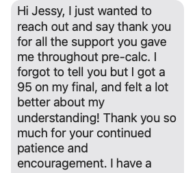 Student message
